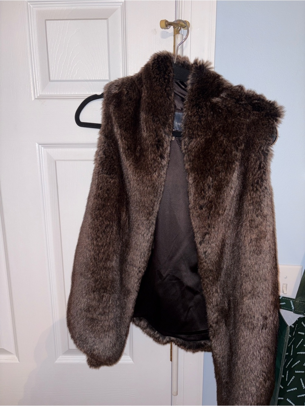 Tart Collections Plush Brown Faux Fur Jacket